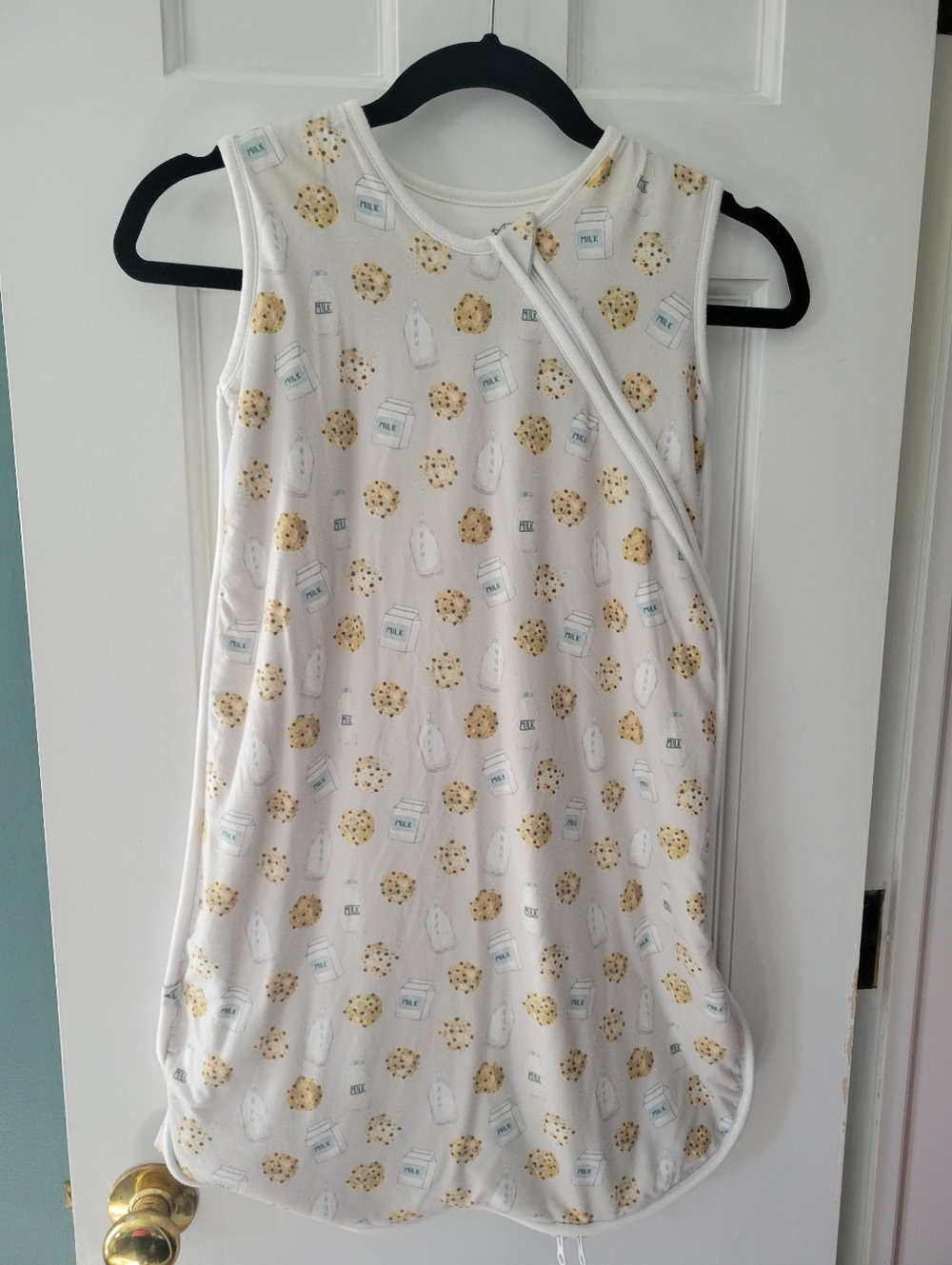 Copper Pearl Sleeveless Sleep Sack - White with Milk & Cookies Print